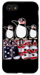 iPhone SE (2020) / 7 / 8 Floss Like A Boss American Flag Funny Penguin 4th of July Case