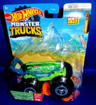 HOT WHEELS #56 MONSTER TRUCKS 1:64 CARBONATOR XXL W/CONNECT & CRASH CAR 2022 NEW