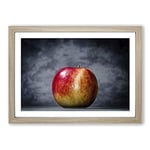 Big Box Art Apple Fruit Framed Wall Art Picture Print Ready to Hang, Oak A2 (62 x 45 cm)