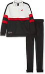 Nike B AIR TRK Suit Cuff Survêtement Garçon, Black/Sail/University Red, FR : XL (Taille Fabricant : XL)