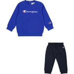 Champion Crewneck Joggingsett Barn - Blå - str. 86