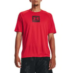 Under Armour Mens Tech Print Fill Short Sleeve T-Shirt in Red material_polyester - Size 2XL