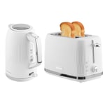 White Kettle and Toaster Set  