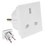 UK to EU Power Converter 2 Pin Travel Adapter Plug