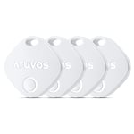 ATUVOS Air Tag for Key Finder - 4 Pack, Smart Bluetooth Tracker Compatible with Apple Find My (iOS only), Replaceable Battery, IP67 Waterproof, for Suitcases, Luggage,Bags