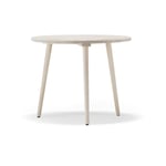 Stolab Miss Tailor round dining table Birch light matt lacquer-fixed disc