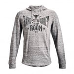 Under Armour Project Rock Mens Grey Terry Hoodie - Size Large