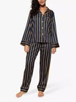 Fable & Eve Notting Hill Stripe Pyjama Set, Navy