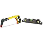 Stanley 0-20-108 Fatmax 5-in-1 Hacksaw & STANLEY FATMAX Xtreme Torpedo Level Heavy Duty Aluminium Body and Magnetic Base Including 3 Reversible Vials 0-43-609