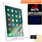 2x ANTIGLARE MATTE Screen Protector Cover Guards for Apple iPad 9.7" 2018