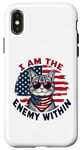 Coque pour iPhone X/XS I Am The Enemy Within Harris vs Trump Élection américaine 2024 drôle