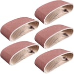 Lot de 25 bandes abrasives en tissu 100 x 610 mm pour ponceuse à bande Mix Grain K40/60/80/120/180