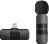 Boya By-V1 V2.0 Ultra Compact 2.4Ghz Wireless Mic For Lightning Devices -1Tx+1Rx