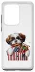 Coque pour Galaxy S20 Ultra Shih Tzu, 4 juillet, côtes levées au barbecue pour hommes, femmes et enfants, chiot, dans une poche