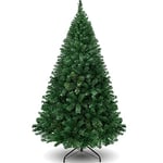 AINUOO Sapin de Noël Artificiel 180 cm, 918 de Branches, Arbre de Noël Décoration Intérieur en PVC avec Support en Métal, Arbre Décoratif pour Maison, Bureau, Magasin, Vert AU007