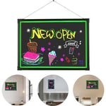 Tableau publicitaire lumineux à led - 80 x 60 cm - Avec 7 couleurs de lumière - 18 combinaisons - 8 surligneurs - Télécommande - Pour décoration