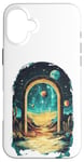 iPhone 16 Plus Cosmic Desert Portal Design for Dreamers and Stargazers Case