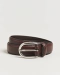 Loake 1880 Harry Grained Leather Belt Dark Brown