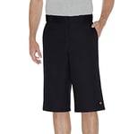 Dickies Men's 15 Inch Inseam Work Short with Multi Use Pocket Utility Pants, Black V1, 42