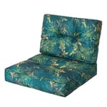 PillowPrim, Coussin de Chaise, pour Fauteuil en Rattan, Extérieur, de Palette, de Siège, Meubles en Rattan, Vert Herbe, 50 x 50 cm