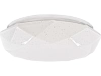 Ceiling Lamp Polux Plafon Galaxy 308535 Ceiling Lamp Polux Surface-Mounted Geometric Led 17W 4000K Luminaire With Star Effect Ip44 White