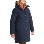 Marmot Wm's Chelsea Coat, Manteau d'hiver à capuche imperméable et isolé, parka en duvet chaude et coupe-vent, doudoune respirante, Arctic Navy, S Femme