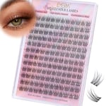 EMEDA Cils en grappe naturels 11mm Faux Cils Naturels Set d'extension de cils individuels DIY Cils en grapp DIY Naturels Wispy Cluster Lashes (EME134-11mm)