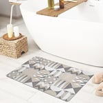 CREARREDA Tapis de Bain Absorbant et antidérapant avec Impression 40 x 60 cm, fabriqué en Italie, Tapis de Bain Doux à Absorption Rapide, Convient pour descendre de Douche, Baignoire et lavabo ne Pas