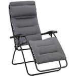 Lafuma Mobilier - Fauteuil Relax Jardin - Chaise Longue Matelassé Zéro Gravité - Rsx Clip - Aircomfort® - Gris Etain Etain