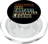 Mari et papa Fantasy Football Legend Funny Men Retro PopSockets PopGrip pour MagSafe