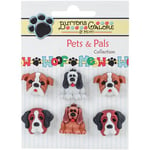 Buttons Galore Figurknappar - Pets & Pals Dog Days