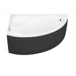 Azura Home Design - Baignoire d'angle oriego maxi 140x90 cm gauche avec tablier noir