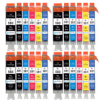 24 Ink Cartridges (6 Set) for Canon PIXMA TS6351A TS8152 TS8350 TS8352a