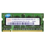 Hynix Ddr2 512mb 667mhz Sodimm Module Banc RAM Pc2-5300s Ordinateur Portable PC_