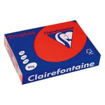 Clairefontaine Lot de 10 Ramettes 500 Feuilles Papier 80g A4 210x297 mm Certifié FSCRouge cardinal