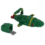 MOC Thunderbirds 2 Green Plane Building Block Vehicle Collectible for Movie Fans