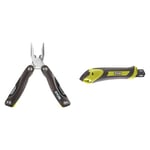 RYOBI RMT14 14-in-1 Compact Multi-Tool, Black & RSK18 Snap-Off Knife, Black