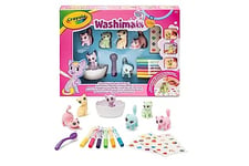 Crayola - Washimals Pets- Kit d'Activités avec Autocollants Couleurs Pastel, pour Colorier et Laver les bébés animaux, Jeu et Cadeau pour Enfants, à partir de 3 Ans, 74-7515