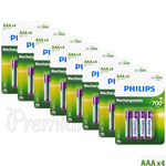 32 X Philips Rechargeable AAA 700 MAH Piles Nimh HR03 1.2V Micro Dect Téléphone