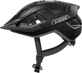 Casque de vélo ABUS Aduro 3.0 LED - Casque SportiVer City au design élégant pour les visites quotidiennes et sportives - avec feu arrière - pour femmes et hommes - taille M, noir