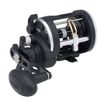 PENN Rival™ Level Wind, Fishing Reel, Conventional Reels, Sea - Boat and Kayak Fishing Reel - Heavy Duty Saltwater Reel for Cod, Bass, Flatfish, Rays, Tope, Pollack, Black/Silver, 30LC | Right Hand