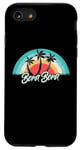 Coque pour iPhone SE (2020) / 7 / 8 Coucher de soleil rétro assorti pour vacances en famille Bora Bora