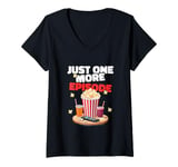 Womens Just One More Episode – Funny TV Series and Movie Lover V-Neck T-Shirt