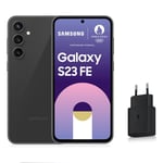 SAMSUNG GALAXY S23 FE, Smartphone Android 5G avec Galaxy AI, 128 Go, Chargeur secteur rapide 25W inclus [Exclusivité Amazon], Smartphone déverrouillé, Graphite, Version FR