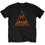 Def Leppard Mens Tshirt -S- Classic Triangle Black