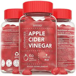 Apple Cider Vinegar Gummies 1000mg - High Strength Enhanced with Vitamin B12, Folic Acid & Natural Juices - 500mg per Apple Cider Vinegar Gummy - 60 Gummies - Vegan ACV Gummies That Work Fast