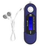 Portable Music Mp3 Usb Player With Lcd Screen Fm Radio Voice Blue