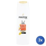 3x Pantene 3In1 Shampooing 225 Ml. Eau Dure