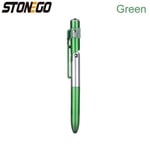 Stonego Multifunktion 4-I-1 Vikbar Kulpoint Pen Stylus (Flashlight + Support) För Tablet Mobiltelefonen green