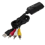 Adaptateur De Convertisseur De Câble Audio-Vidéo 1080p Hdmi Vers 3 Rca/Av, Avec Chargeur Usb, Pour Tv,Vhs, Magnétoscope, Dvd,Ps3, 360